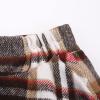 imageIDEALSANXUN Womens Fall Winter High Waisted Wool Plaid Aline Long SkirtPlaid Wine