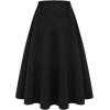 imageIDEALSANXUN Womens Fall Winter High Waisted Wool Plaid Aline Long SkirtPure Black