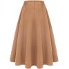 imageIDEALSANXUN Womens Fall Winter High Waisted Wool Plaid Aline Long SkirtPure Khaki