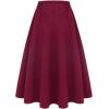 imageIDEALSANXUN Womens Fall Winter High Waisted Wool Plaid Aline Long SkirtPure Wine