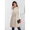 imageIDEALSANXUN Womens Long Vest Fall Winter Wool Sleeveless Blazer Jackets Waistcoat CoatsBeige