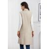 imageIDEALSANXUN Womens Long Vest Fall Winter Wool Sleeveless Blazer Jackets Waistcoat CoatsBeige