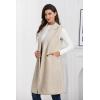 imageIDEALSANXUN Womens Long Vest Fall Winter Wool Sleeveless Blazer Jackets Waistcoat CoatsBeige