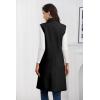 imageIDEALSANXUN Womens Long Vest Fall Winter Wool Sleeveless Blazer Jackets Waistcoat CoatsBlack