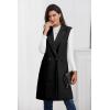 imageIDEALSANXUN Womens Long Vest Fall Winter Wool Sleeveless Blazer Jackets Waistcoat CoatsBlack
