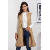 imageIDEALSANXUN Womens Long Vest Fall Winter Wool Sleeveless Blazer Jackets Waistcoat CoatsCamel