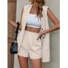 imageIDEALSANXUN Womens Long Vest for Women Sleeveless Linen Jackets Cardigan Spring Summer TopsBeige