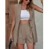 imageIDEALSANXUN Womens Long Vest for Women Sleeveless Linen Jackets Cardigan Spring Summer TopsDark Khaki