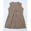 imageIDEALSANXUN Womens Long Vest for Women Sleeveless Linen Jackets Cardigan Spring Summer TopsDark Khaki