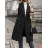 imageIDEALSANXUN Womens Long Wool Vest Fall Winter Sleeveless Blazer Jackets Trench Coat Outerwear TopsBlack