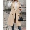 imageIDEALSANXUN Womens Long Wool Vest Fall Winter Sleeveless Blazer Jackets Trench Coat Outerwear TopsLight Khaki