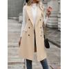 imageIDEALSANXUN Womens Long Wool Vest Fall Winter Sleeveless Blazer Jackets Trench Coat Outerwear TopsLight Khaki
