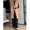 imageIDEALSANXUN Womens Long Wool Vest Fall Winter Sleeveless Blazer Jackets Wool CoatCamel