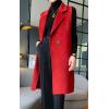 imageIDEALSANXUN Womens Long Wool Vest Fall Winter Sleeveless Blazer Jackets Wool CoatRed