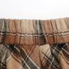 imageIDEALSANXUN Womens Plaid Skirt Elastic Waist Aline Midi Pleated SkirtsLight Brown