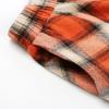 imageIDEALSANXUN Womens Plaid Skirt Elastic Waist Aline Midi Pleated SkirtsOrange