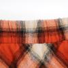 imageIDEALSANXUN Womens Plaid Skirt Elastic Waist Aline Midi Pleated SkirtsOrange