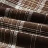 imageIDEALSANXUN Womens Plaid Skirts Fall Winter High Waisted A Line Long Pleated Maxi Skirt with PocketsBrown