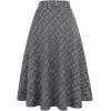imageIDEALSANXUN Womens Plaid Wool Skirts Elastic Waist ALine Pleated Tartan Long SkirtsBlackwhite