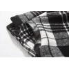 imageIDEALSANXUN Womens Plaid Wool Skirts Elastic Waist ALine Pleated Tartan Long SkirtsMidcalf Blackwhite