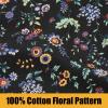 imageIDEALSANXUN Womens V Neck Cropped Linen Tank Tops Spring Summer Sleeveless ShirtsFloral Black