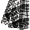 imageIDEALSANXUN Wool Plaid Mini Gothic Skirts for Womens High Waist Lace Up Short Pleated Skater SkirtsBlack