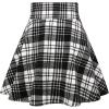 imageIDEALSANXUN Wool Plaid Mini Gothic Skirts for Womens High Waist Lace Up Short Pleated Skater SkirtsBlack