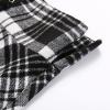 imageIDEALSANXUN Wool Plaid Mini Gothic Skirts for Womens High Waist Lace Up Short Pleated Skater SkirtsBlack