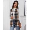 imageIDEALSANXUN Wool Plaid Vest for Women Fall Winter Coat Sleeveless Blazer Jackets Casual Outwear Open Front Cardigan TopBrown