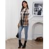 imageIDEALSANXUN Wool Plaid Vest for Women Fall Winter Coat Sleeveless Blazer Jackets Casual Outwear Open Front Cardigan TopBrown