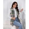 imageIDEALSANXUN Wool Plaid Vest for Women Fall Winter Coat Sleeveless Blazer Jackets Casual Outwear Open Front Cardigan TopGreen