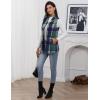 imageIDEALSANXUN Wool Plaid Vest for Women Fall Winter Coat Sleeveless Blazer Jackets Casual Outwear Open Front Cardigan TopGreen New