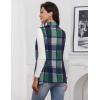 imageIDEALSANXUN Wool Plaid Vest for Women Fall Winter Coat Sleeveless Blazer Jackets Casual Outwear Open Front Cardigan TopGreen New
