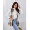 imageIDEALSANXUN Wool Plaid Vest for Women Fall Winter Coat Sleeveless Blazer Jackets Casual Outwear Open Front Cardigan TopKhaki
