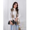 imageIDEALSANXUN Wool Plaid Vest for Women Fall Winter Coat Sleeveless Blazer Jackets Casual Outwear Open Front Cardigan TopKhaki