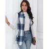 imageIDEALSANXUN Wool Plaid Vest for Women Fall Winter Coat Sleeveless Blazer Jackets Casual Outwear Open Front Cardigan TopNavy