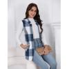 imageIDEALSANXUN Wool Plaid Vest for Women Fall Winter Coat Sleeveless Blazer Jackets Casual Outwear Open Front Cardigan TopNavy