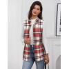 imageIDEALSANXUN Wool Plaid Vest for Women Fall Winter Coat Sleeveless Blazer Jackets Casual Outwear Open Front Cardigan TopWine