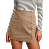 imageIDEALSANXUN Corduroy Skirt Women Fall Winter High Waisted Short Pencil Bodycon Vintage Cute Mini SkirtsKhaki