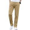 imageIDEALSANXUN Cotton Pants for Men Summer Casual Straight Leg Relaxed Fit Slacks Work Trousers Dress PantsKhaki