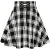 imageIDEALSANXUN Gothic Plaid Mini Skirts for Women Short High Waist Plaid SkirtsPlaid Black A03