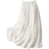 imageIDEALSANXUN Linen Skirts for Women Spring Summer A Line Drawstring Elastic High Waisted Casual Cute Trendy Flowy Midi SkirtWhite