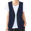 imageIDEALSANXUN Linen Vest for Women Casual Sleeveless Spring Summer Blazer JacketsNavy