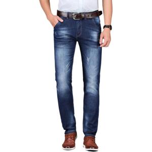 imageIDEALSANXUN Men Slim Fit Jeans Stretch Denim Pants Skinny Straight Leg Jean TrousersDark Blue