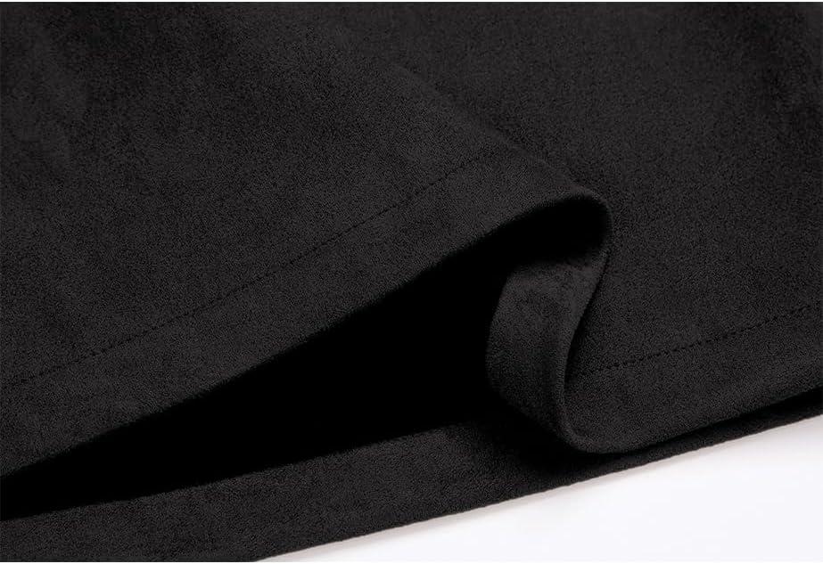 imageIDEALSANXUN Suede Skirts for Women High Waisted Bodycon Mini Skirt with Double ZipperBlack