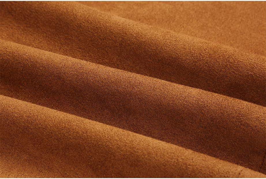 imageIDEALSANXUN Suede Skirts for Women High Waisted Bodycon Mini Skirt with Double ZipperBrown