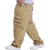 imageIDEALSANXUN Baggy Cargo Pants Men Casual Loose Fit Y2k Pants Khaki 36