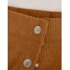 imageIDEALSANXUN Corduroy Skirt Women Fall Winter Elastic High Waisted Button A Line Vintage Cute Midi Skirts with SlitKhaki