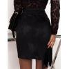 imageIDEALSANXUN Fringe Suede Skirt for Women High Waisted Tassel Short Mini SkirtBlack