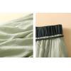 imageIDEALSANXUN Linen Skirts for Women Casual Lightweight 2024 Summer Vintage A Line Drawstring Elastic High Waist Midi SkirtsGreen
